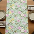 thumbnail image 5 of Table Runners 72 Inches Long Dress Scarves, Sage Green Spring Floral Farmhouse Kitchen/Dining Table Runner, Coffee Tablerunners, Elegant Farmhouse Flowers Birds Watercolor 16x72 Inch, 5 of 9