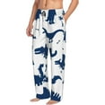 thumbnail image 2 of Disketp Cute Cartoon Dinosaurs Men'S Pajama Pants - Ultra Soft Fleece Sleep And Lounge Pants (Size: S-Xxl), 2 of 9