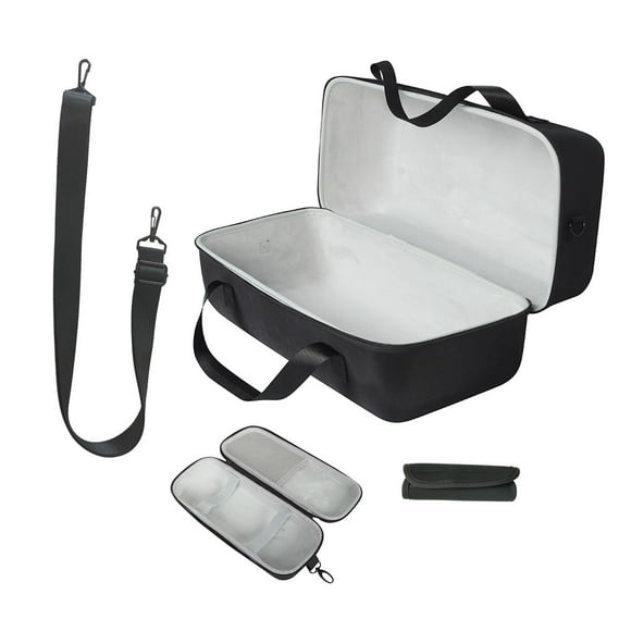 Bunblic Speaker Carrying Bag Portable Speaker Case Speaker Shoulder Bag for Microphone Sturdy Accessories Protective Speaker Tote Bag Inner Gray