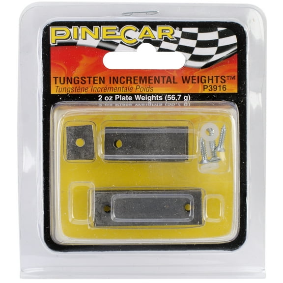 Pinecar 3916 Tungsten Incremental Weights 2 oz Plate