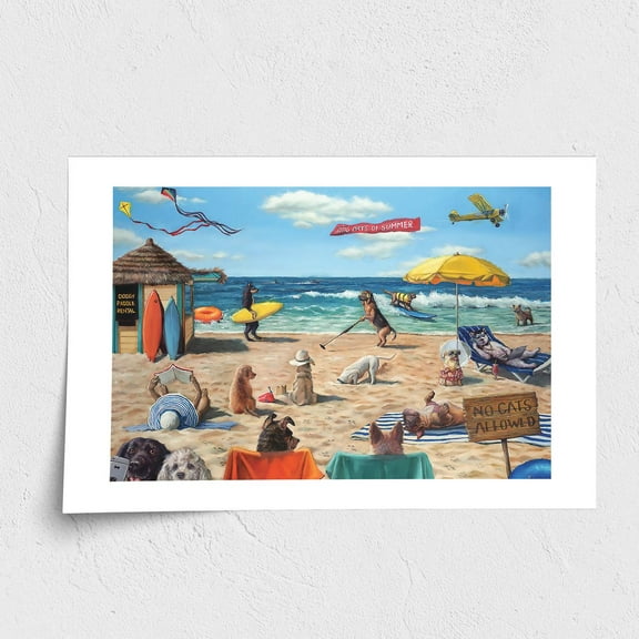 Fine Art Paper Print - Dog Beach
