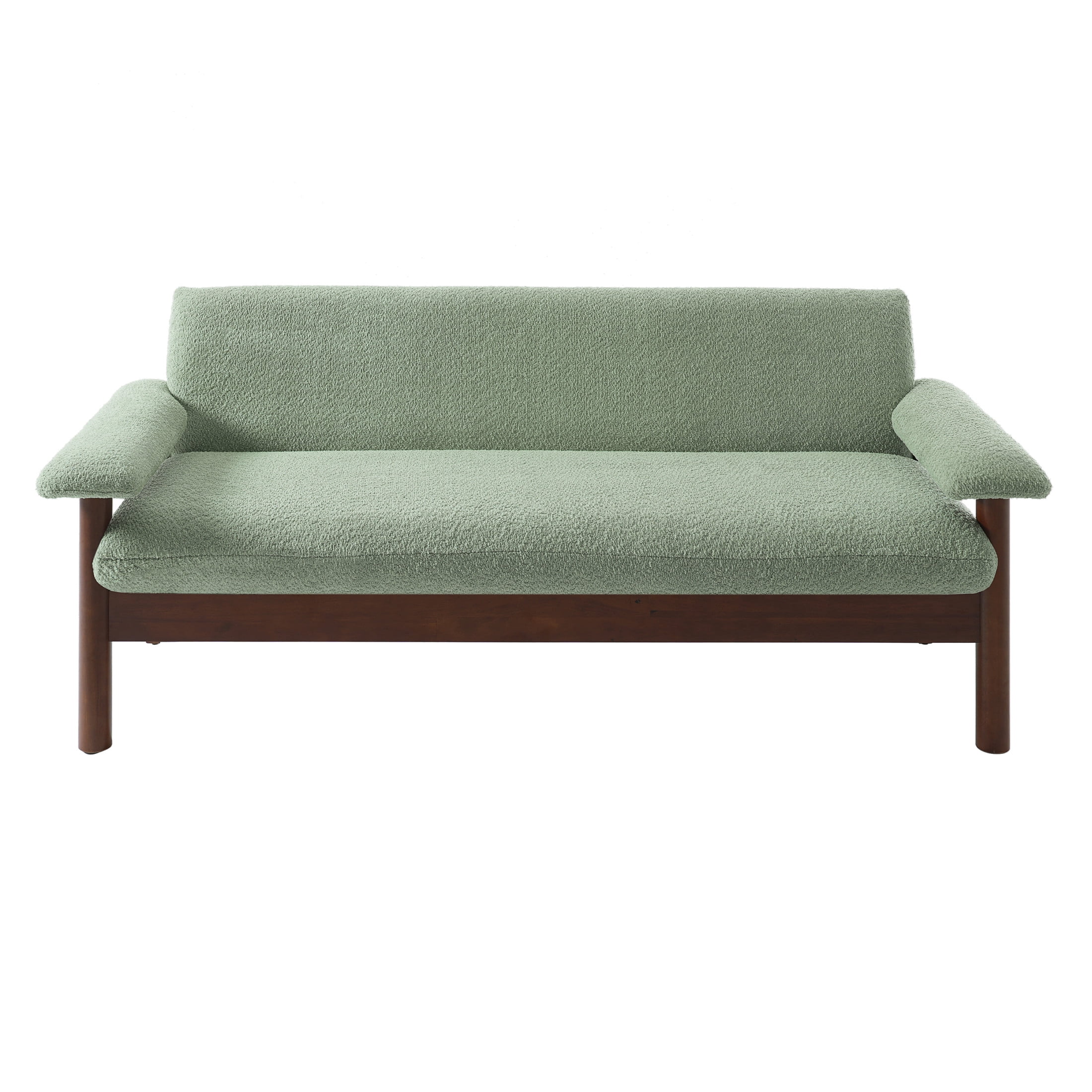 Christopher Knight Home 72.8" Modern Loveseat Sofa, 2-Seater Couch with Armrest Pillows, Green