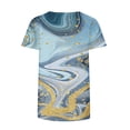 thumbnail image 5 of Okbop Built In Bra Tank Tops for Women,Fashion Summer Round-Neck Short Sleeve Print Casual T-Shirt Purple Blouses for Women Crewneck Sweatshirts, 5 of 5
