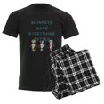 thumbnail image 6 of CafePress - Monkeys Make Everything Better Men's Dark Pajamas - Men's Dark Loose Fit Cotton Pajama Set, 6 of 7