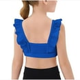 thumbnail image 6 of Luxalzxs Girls Training Bra Kids Cute Ruffle Sports Bra Comfort Workout Dance Yoga Crop Top 4-12 Years, 6 of 8