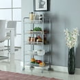 thumbnail image 2 of UBesGoo 5-Tier Wire Mental Mesh Shelves, Cozzine Utility Rolling Cart Trolley, 2 of 8