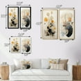 thumbnail image 4 of Designart "Seashell Sumi Asian Painting X" Asian Art Framed Wall Art Set Of 2 - Yellow People Framed Wall Art Set Of 2, 4 of 7