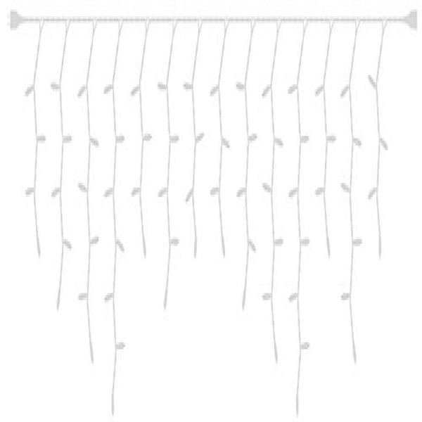 Vickerman 70 Pure White Wide Angle LED Icicle Light on White Wire 9' Christmas Light Strand -X6W3309CSA