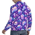 thumbnail image 6 of Lsque colorful mushroom Skull rainbow Pattern Casual Men's Hoodie,Hooded Sweatshirt with Kangaroo Pocket,Pullover Hoodie-Small, 6 of 7