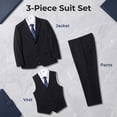 thumbnail image 3 of i.Finelong Men's classic slim-fit three-piece suit, suitable for business, weddings and banquets., 3 of 8