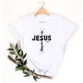 thumbnail image 4 of VBTAPA Jesus Shirts for Women Christian Cross Printed Short Sleeve T-shirts Happy Easter Rabbit Graphic Tees on Sale White XXXL, 4 of 6