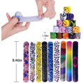 thumbnail image 4 of ZECATL 72 Pcs Bracelets Slap pour Fêtes avec Cœurs Colorés Design Imprimé Animal Emoji Bandes Slap Rétro pour Cadeaux de Noël, Prix pour Enfants, Cadeaux de Fête pour Enfants, Remplisseurs de Pinata, 4 of 6