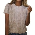 thumbnail image 1 of Hauts pour Femmes, Shorts pour Femmes, T-Shirt Rétro Imprimé Col Rond Manches Courtes, T-Shirts pour Femmes, Short pour Femmes, 1 of 4