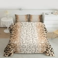 thumbnail image 2 of jejeloiu Leopard Cheetah Pattern Full Size Comforter Sets,Dreamy Glitter Print Bedding Comforter Set,Brown Black Bedding Sets For Boys Girls,Luxury Bedroom Decor Reversible,3pcs, 2 of 8