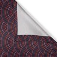 thumbnail image 3 of Ambesonne Polka Dot Kitchen Curtains, Grungy Rainbow Ornament, 55"x45", Dark Purple Scarlet and Teal, 3 of 3