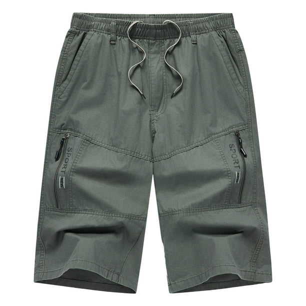 Pantalones cortos informales de 7 pulgadas para hombre - Pierna recta - Ligeros - Transpirables - Verano