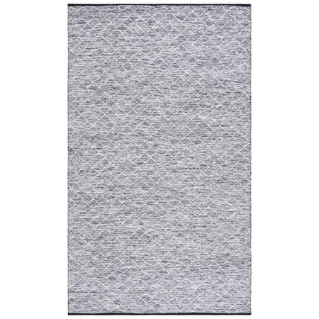 SAFAVIEH Ebony Aisha Diamond Area Rug, Ivory/Black, 5' x 8'