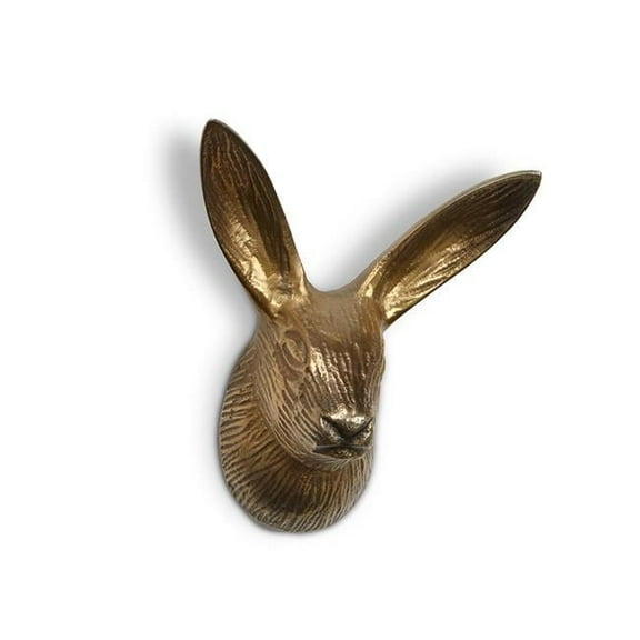 Abbott Collection AB-92-NICHOLAS 4.5 in. Bunny Wall Wall Hook with Long Ears, Antique Brass