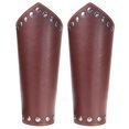 thumbnail image 1 of 2PCS Men Faux Leather Arm Guard Wax Rope Cosplay Wrist Guard Cycling Arm Guard, 1 of 10