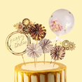 thumbnail image 1 of o Gteau Anniversaire Dcoration Cake Topper Decoración Gateau Anniversaire Roseor Fan Papier Joyeux Anniversaire Bannire Confettis Ballon Feu Art, 1 of 5