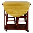 thumbnail image 2 of Casual Home Drop Leaf Breakfast Cart with 2 Stools-White, 2 of 5