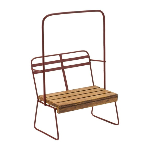 Melrose 86064 Ski Chair Lift Ornament, 9-inch Height, Wood and Metal