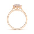 thumbnail image 2 of ANGARA Natural Six Prong-Set Round 1.65 ct Morganite Cathedral Engagement Ring in 14K Rose Gold for Women | Birthday, Anniversary, Jewelry Gift for Women | Natural Morganite Ring, 2 of 10