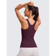 thumbnail image 2 of Top CRZ YOGA Butterluxe con espalda racer y sostén acolchado Morado L, 2 of 3