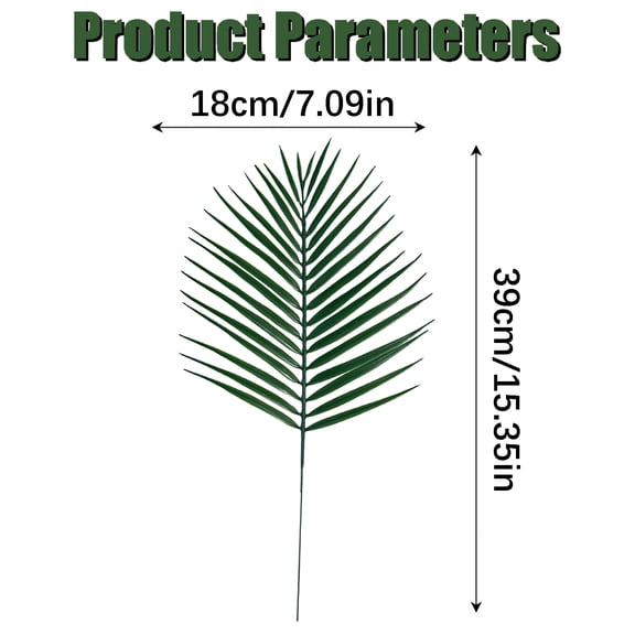 10Pcs Artificial Areca Palm Leaves for Diy Home Decor - Realistic Greenery Fronds for Table Centerpieces Wedding Backdrops And Indoor Green Accents Ciozy