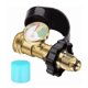 thumbnail image 1 of Adaptador de recarga de tanque de gas con rosca POL a QCC y conector de válvula reductora de presión de aire con manómetro, 1 of 12