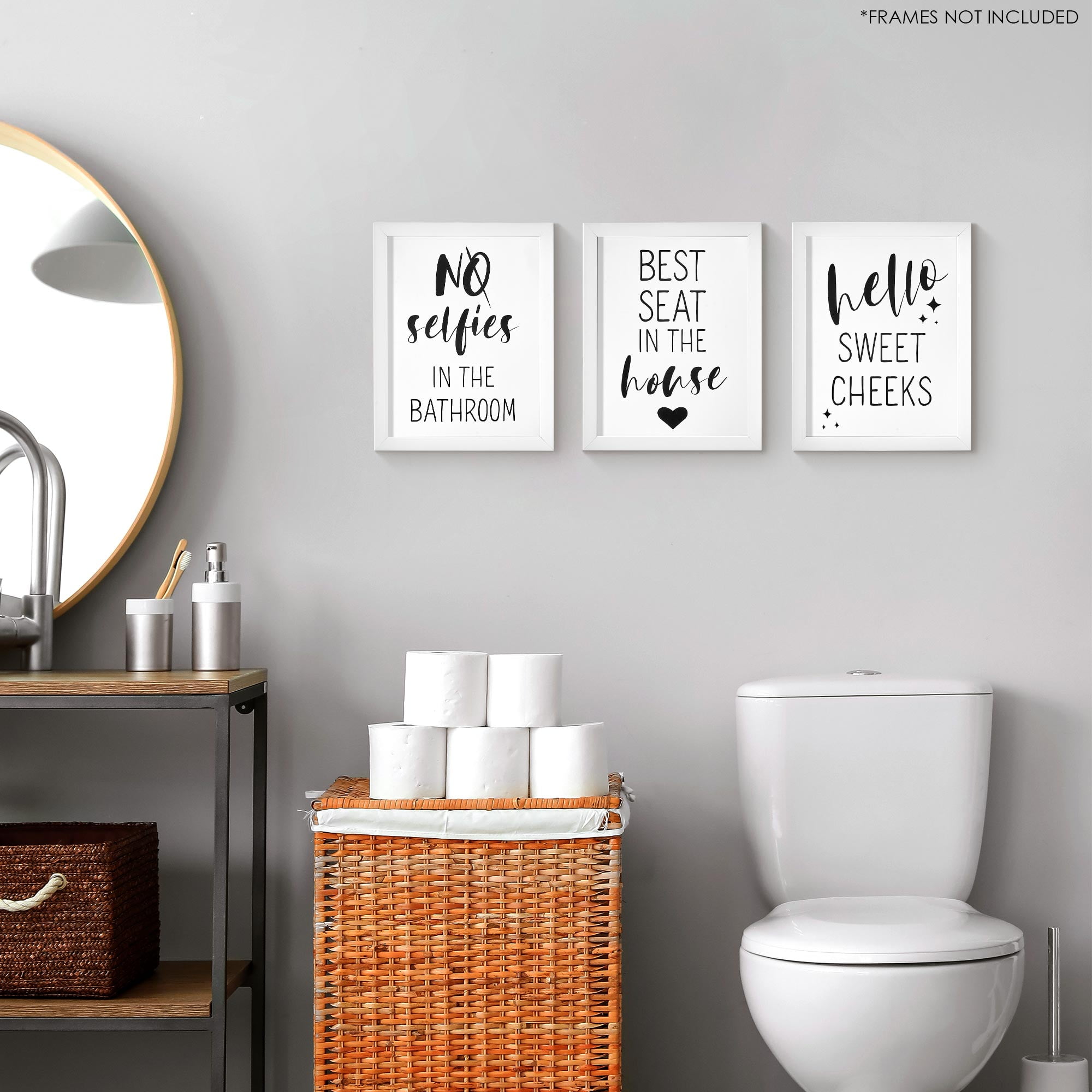 Crystal Art Gallery Bathroom 8"x10" 3-Piece Print Set