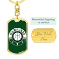 thumbnail image 3 of Milwaukee Basketball Swivel Keychain Dog Tag Stainless Steel or 18k Gold, 3 of 10