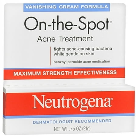 Neutrogena On-The-Spot Acne Treatment Vanishing Cream Formula 0.75 oz (Pack of 3)