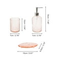 thumbnail image 2 of Unique Bargains 1 Set Durable Waves Bathroom Accessories Kit Pink Glass, 2 of 4