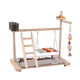 thumbnail image 2 of Parque de juegos para loros, soporte de juego para loros, juguete de ejercicio, gimnasio para pájaros, soporte de madera para agapornis, cotorras,, 2 of 9