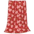 thumbnail image 2 of Pofeuu Rose Flowers Print Ultra-Soft Micro Fleece Blanket,for Bed Or Sofa,All Season Throw Blankets Flannel Blanket-40"x30", 2 of 7