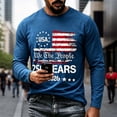 thumbnail image 2 of LPKRT Men Patriotic Long Sleeve T Shirt - 250Th Anniversary Crewneck Tee, Soft Breathable Top(Navy-XL), 2 of 4