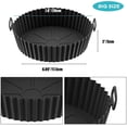 thumbnail image 2 of Pot en Silicone pour Friteuse à Air Chaud, 2 Pack Doublures Réutilisables en Silicone pour Friteuse à Air, Accessoires pour Friteuse à Air, Remplacement pour Doublure en Papier Parchemin Jetable (Noir & Bl), 2 of 5