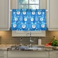 thumbnail image 2 of Yayeee Kitchen Curtains Tier Pair Light Filtering 27"x24" Rod Pocket Short Cafe Window Panel, Blue Bears, 2 of 7