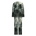 thumbnail image 5 of BSDJILFG Halloween Pajamas Women Fall Pajamas Women,Casual Sleep Shirts with Capri Bottom,Sizes S-3XL, 5 of 5