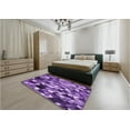 thumbnail image 5 of Ahgly Company Machine Washable Indoor Round Transitional Heliotrope Purple Area Rugs, 7' Round, 5 of 7
