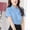 Blue, variant on Ladies Shirts Summer Top for Women Shirts Ladies Chiffon Short Sleeved Summer Loose Top for Plus Size Elegant Korean Style Lightweight Blouse Red S