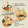 thumbnail image 3 of 22Pcs 22 Styles Halloween Theme Alloy Enamel Charms Big Hole Pendants European Dangle Ghost Pumpkin Skull Monster Charms Spacer Beads Hole: 2mm DIY, 3 of 9