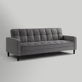 thumbnail image 6 of Loft Lyfe Swaine Linen Sofa Bed Convertible Tufted With Storage, Charcoal, 6 of 11