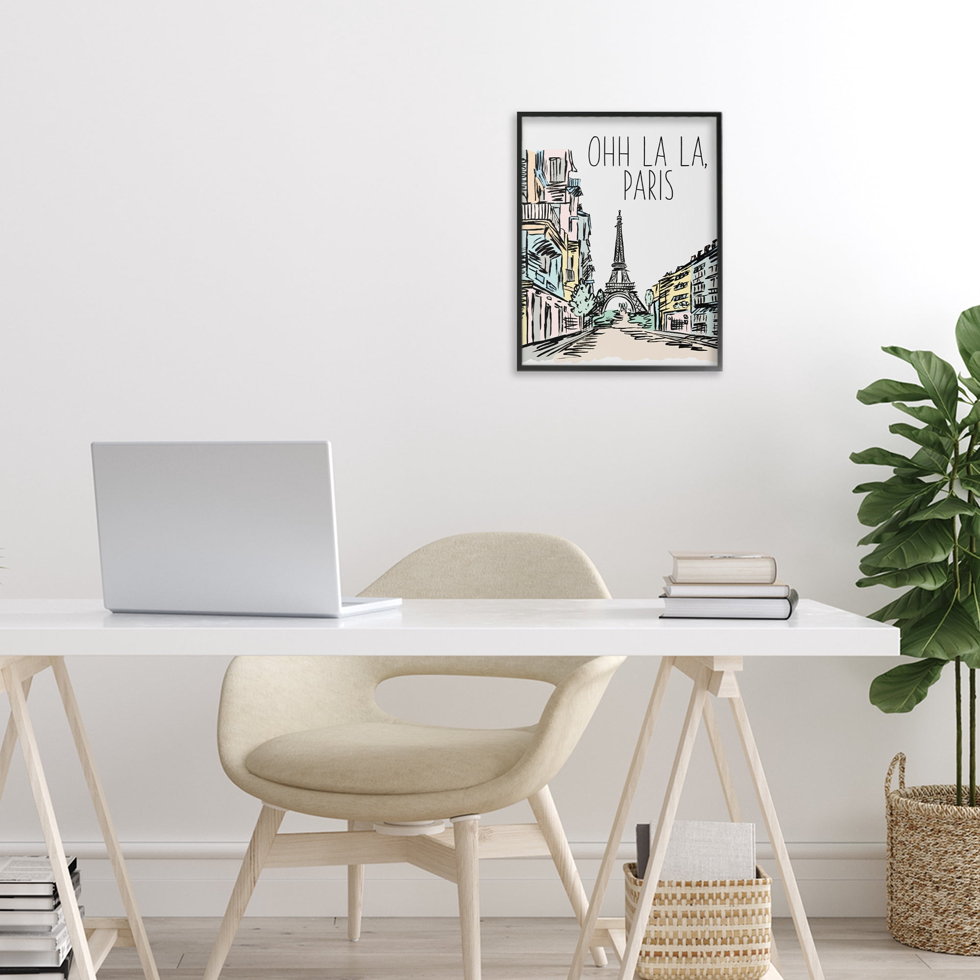 Stupell Industries Ohh La La Paris Black Framed Giclee Art, design by Elizabeth Medley