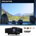 thumbnail image 4 of Mini Proyector Proyector Led Portátil Video 3D Full Hd Beamer 1080P Para Cine En Casa Móvil Inteligente sonducket EL012376-00, 4 of 6