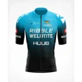 thumbnail image 3 of Maillot de ciclismo de verano para hombre, clásico, azul, de manga corta, para equipos profesionales, de secado rápido, transpirable, para bicicleta, 3 of 5