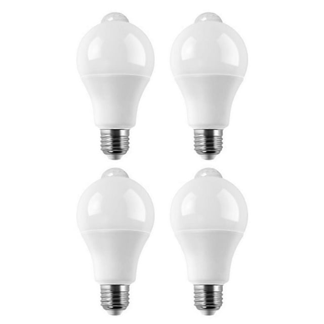 4PC E27 LED Motion Sensor Bulb LED Lamp PIR Sensor Light Bulb Auto On/OFF Night Light for Porch Stai