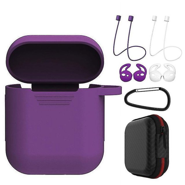 Bluelans 7 Uds bolsa de almacenamiento de auriculares portátil de silicona compatible con Bluetooth caja Csae Compatible con Airpods