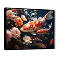 thumbnail image 2 of Designart "Lotus Pond Asian Painting IV" Asian Floater Framed Canvas Wall Art, 2 of 7